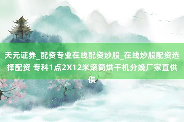天元证券_配资专业在线配资炒股_在线炒股配资选择配资 专科1点2X12米滚筒烘干机分娩厂家直供